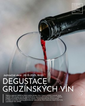 Degustace gruzínských vín v Císařských lázních